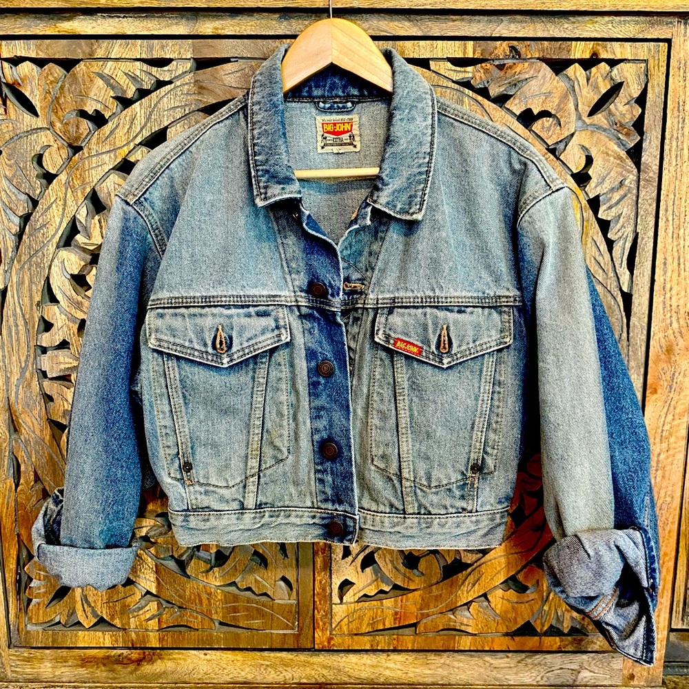 Vintage Big John Japanese Denim Cropped Jacket